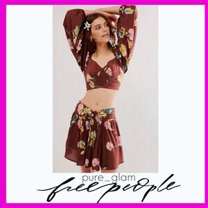 Free People matching set co-ord top and skirt set two-piece